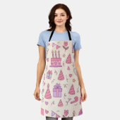 Sweet Princess Party Celebration Pattern エプロン (着用した状態)