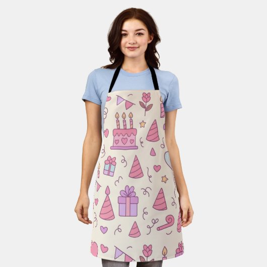 Sweet Princess Party Celebration Pattern エプロン (着用した状態)