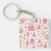 Sweet Princess Party Celebration Pattern キーホルダー (正面)