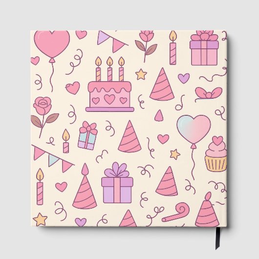 Sweet Princess Party Celebration Pattern ゲストブック (裏面)