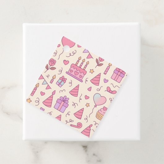 Sweet Princess Party Celebration Pattern フェイバータグ (インサイチュ)