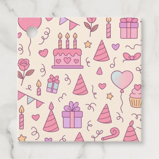 Sweet Princess Party Celebration Pattern フェイバータグ (正面)