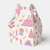 Sweet Princess Party Celebration Pattern フェイバーボックス (裏面サイド)