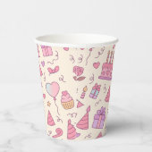 Sweet Princess Party Celebration Pattern 紙コップ (右)