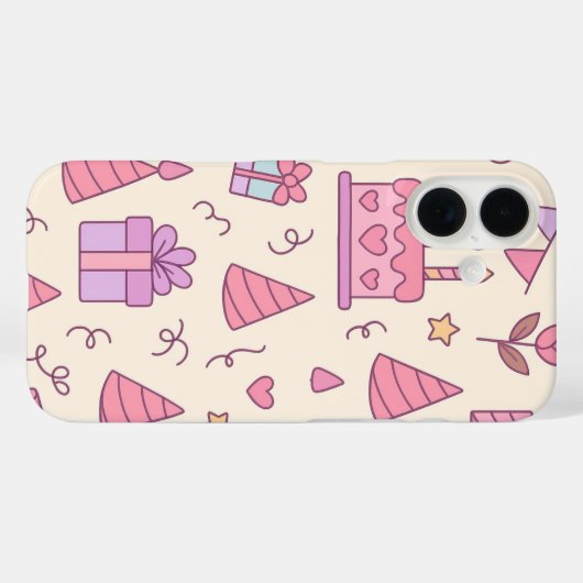 Sweet Princess Party Celebration Pattern Case-Mate iPhoneケース (裏面 (横))