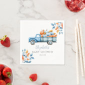 Sweet Pumpkin Blue Boy Baby Shower スタンダードカクテルナプキン (インサイチュ)
