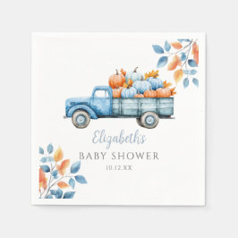 Sweet Pumpkin Blue Boy Baby Shower スタンダードカクテルナプキン
