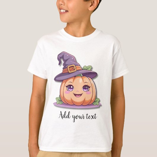 Sweet Pumpkin Magic – Kids Halloween T-Shirt Tシャツ (正面)