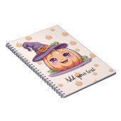 Sweet Pumpkin Magic – Personalized Halloween Noteb ノートブック (右側)