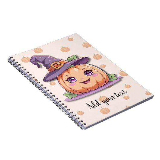 Sweet Pumpkin Magic – Personalized Halloween Noteb ノートブック (右側)