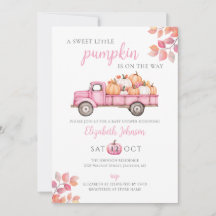 Sweet Pumpkin Pink Baby Shower写真QRコード