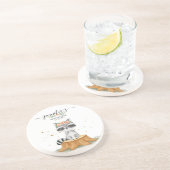 Sweet Raccoon Forest Baby Shower コースター (側面)