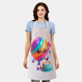 Sweet Rainbow Barista Apron エプロン (着用した状態)