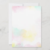 Sweet Rainbow Gender Revealパーティー 招待状 (裏面)