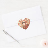 Sweet Red Panda Love Heart Shaped Sticker ハートシール (封筒)