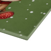 Sweet Reindeer Pair in Holiday Snowfall カッティングボード (角)