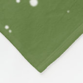 Sweet Reindeer Pair in Holiday Snowfall フリースブランケット (角)