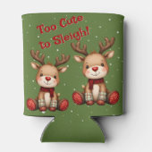 Sweet Reindeer Pair in Holiday Snowfall 缶クーラー (裏面)