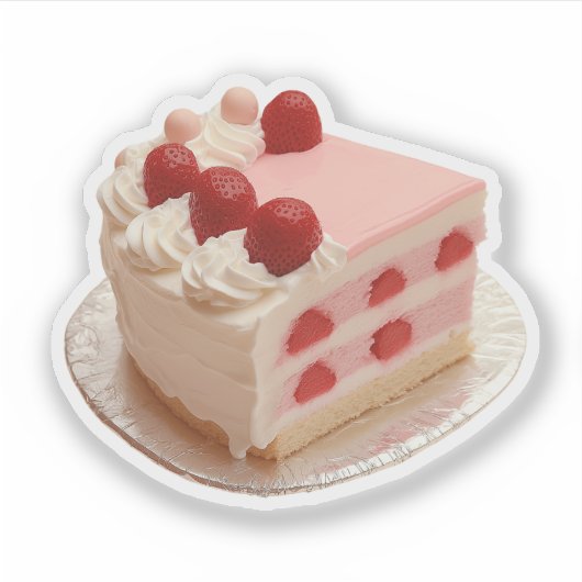 Sweet Retro Delight Strawberry Layer Cake シール (正面)