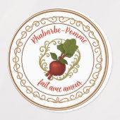 Sweet Rhubarb & Strawberry – Natural Artisan Label ラベル (デザイン1)