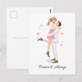 Sweet Romantic Couple Love Postcard ポストカード (正面/裏面)
