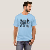 Sweet Romantic Home Is With You カップルTシャツ Tシャツ (正面フル)