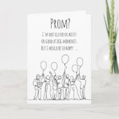 Sweet Romantic Prom Invite | Promposal カード (正面)