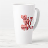 Sweet Romantic, "You are My Everything"ハート カフェラテマグ (右アングル)
