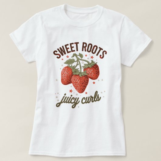 "Sweet Roots" Strawberry Hair Appreciation Tee Tシャツ (デザイン正面)