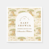 Sweet Safari Animals Baby Shower スタンダードカクテルナプキン (正面)