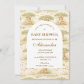 Sweet Safari Animals Baby Shower 招待状 (正面)