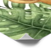 Sweet Safari Animals Welcome Jungle Birthday  ポスター (角)