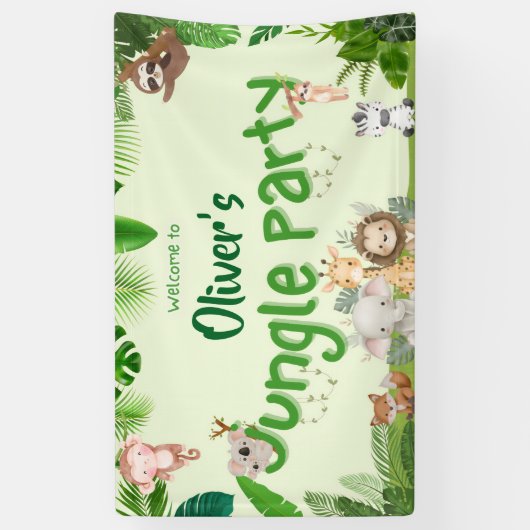 Sweet & Safari Customizable Banner 横断幕 (縦)