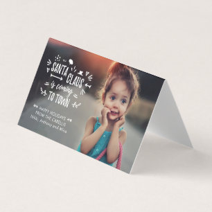 Sweet Santa Clausは来のScript Photo Mini Card