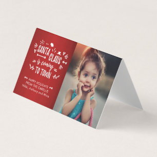 Sweet Santa Clausは来のScript Photo Mini Card