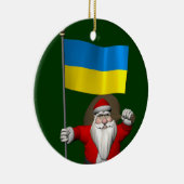Sweet Santa Claus With Ensign Of The Ukraine セラミックオーナメント (右)