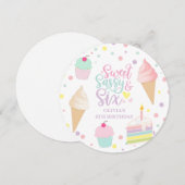 Sweet Sassy and Six Ice cream 招待状 (正面/裏面)