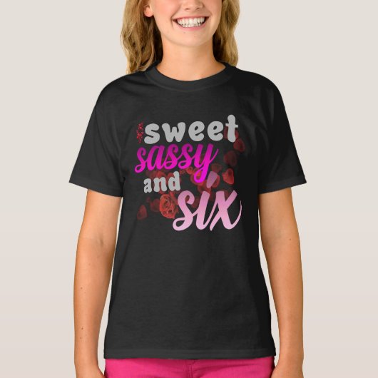 Sweet Sassy Six – Age Six Premium Tee Tシャツ (正面)