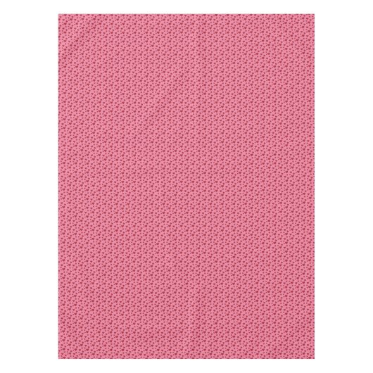 Sweet Scatter Hearts - Candy Pink & Red テーブルクロス (正面)