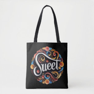 Sweet Scriptタイポグラフィ トートバッグ