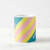 Sweet Sea Kiss Stripes with Name コーヒーマグカップ (中央)