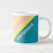 Sweet Sea Kiss Stripes with Name ジャンボコーヒーマグカップ (右)