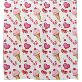 Sweet seamless pattern シャワーカーテン