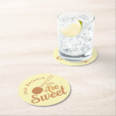 Sweet Sentiment Coaster for Rustic Guests ラウンドペーパーコースター (インサイチュ)