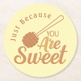 Sweet Sentiment Coaster for Rustic Guests ラウンドペーパーコースター