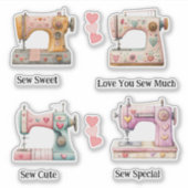 Sweet Sewing Machine Valentines シール (正面)