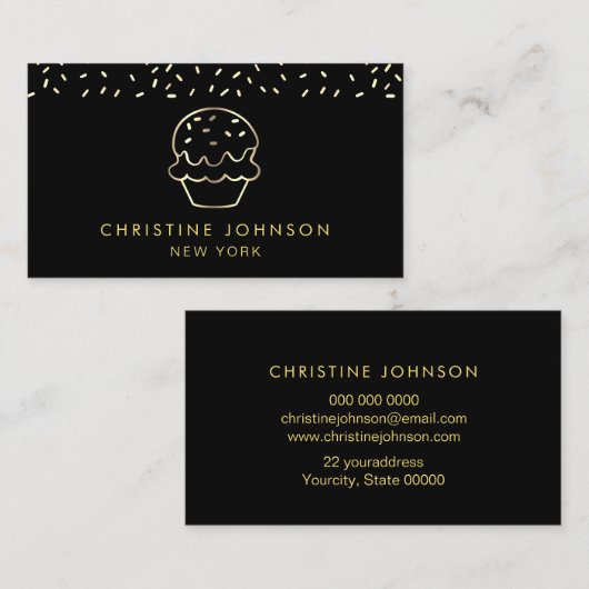 sweet shop logo 名刺 (正面/裏面)