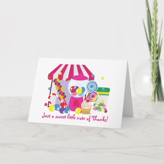 Sweet Shoppeのノート感謝してい サンキューカード (正面)