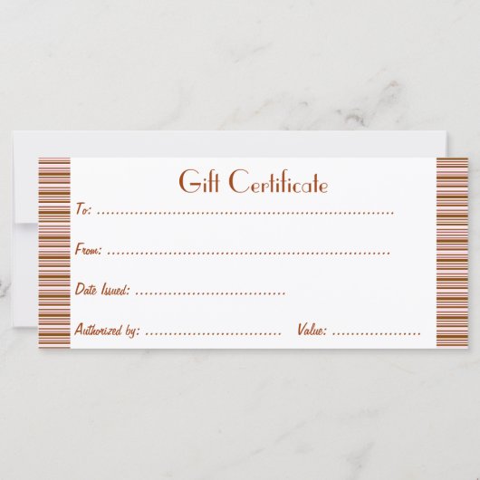 Sweet Shoppe Cupcakeの商品券 (裏面)