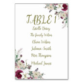 Sweet Shower Autumn Floral Wedding テーブルナンバー (正面)